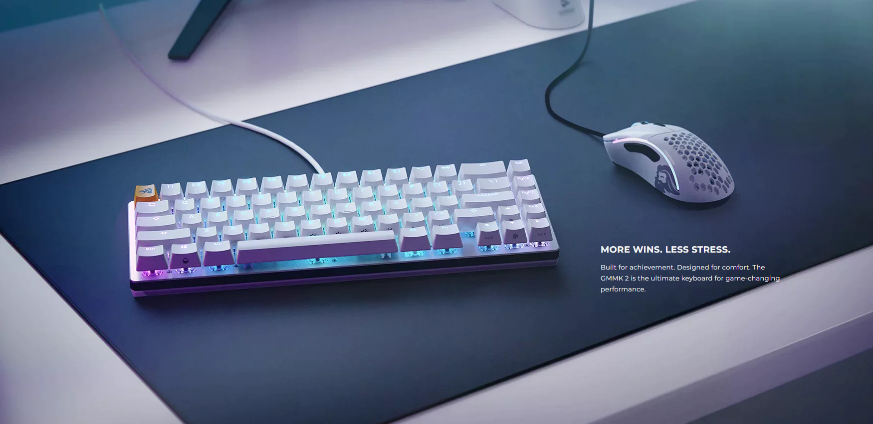 A large marketing image providing additional information about the product Glorious GMMK 2 96% Mechanical Keyboard - Pink (Prebuilt) - Additional alt info not provided